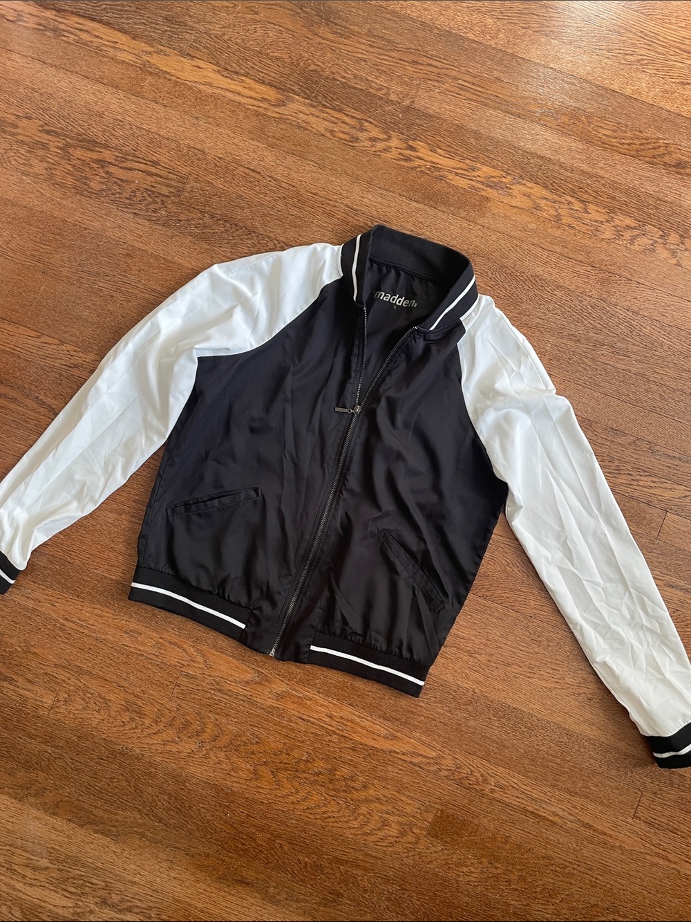 Madden Black and White Bomber Jacket